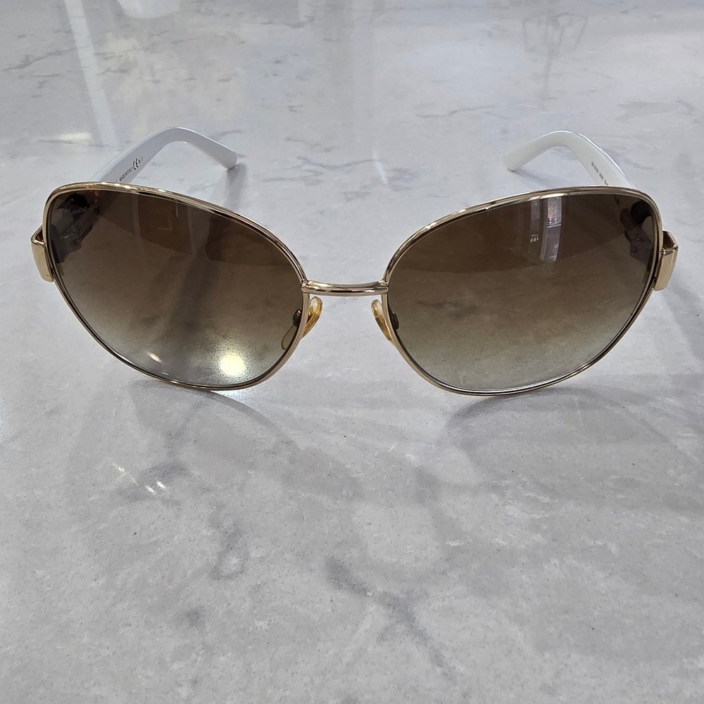 Gucci GG 4242/S White Gold Interlocking G Web Stripe Sunglasses 24S6Y 59-16-130 - Picture 3 of 7